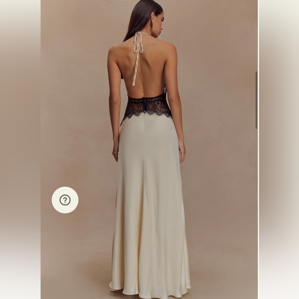 MESHKI Dinah
Lace And Satin Maxi Dress - Black/Ivory - Picture 2 of 3